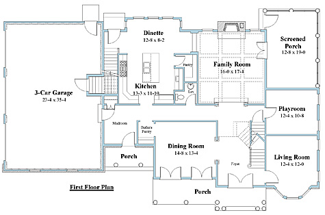 unique home 1st floor plan 